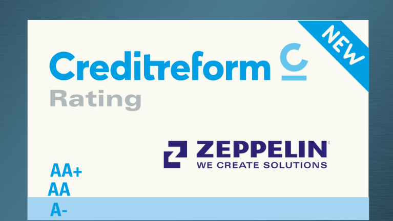 Creditreform rates the Zeppelin Group as “A-” and confirms a “stable” outlook